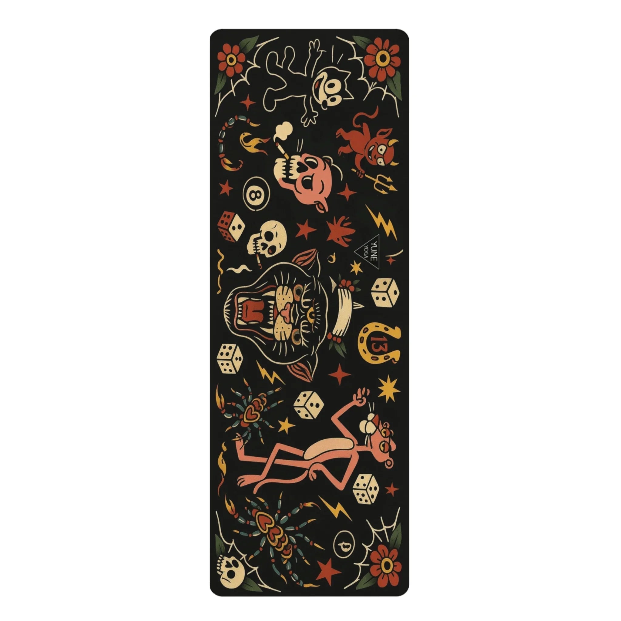 Macabre & Mantras — Tattoo Design Yoga Mat (3mm) | Yune Yoga - Never Give Up Fit & Healthy
