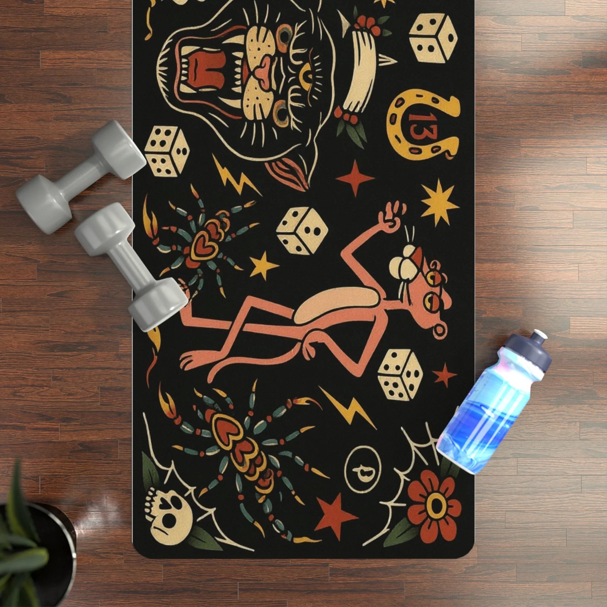 Macabre & Mantras — Tattoo Design Yoga Mat (3mm) | Yune Yoga - Never Give Up Fit & Healthy