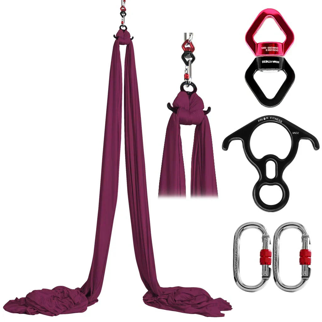 Yoga Aerial Silks Full Set for Home & Gym
