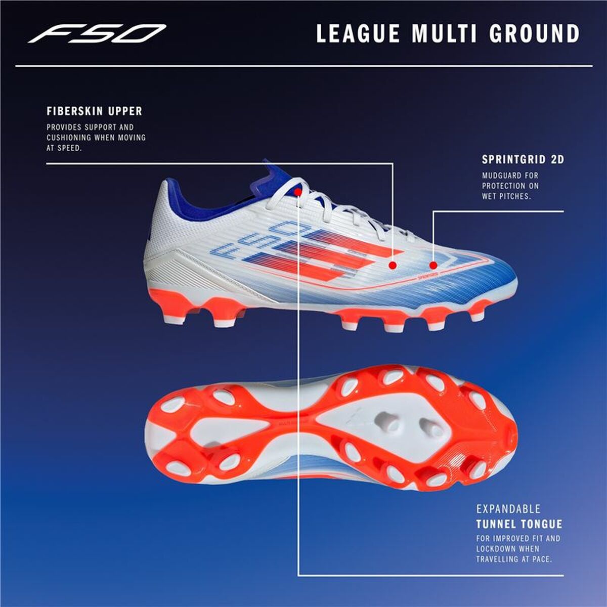 Adult's Football Boots Adidas F50 League White