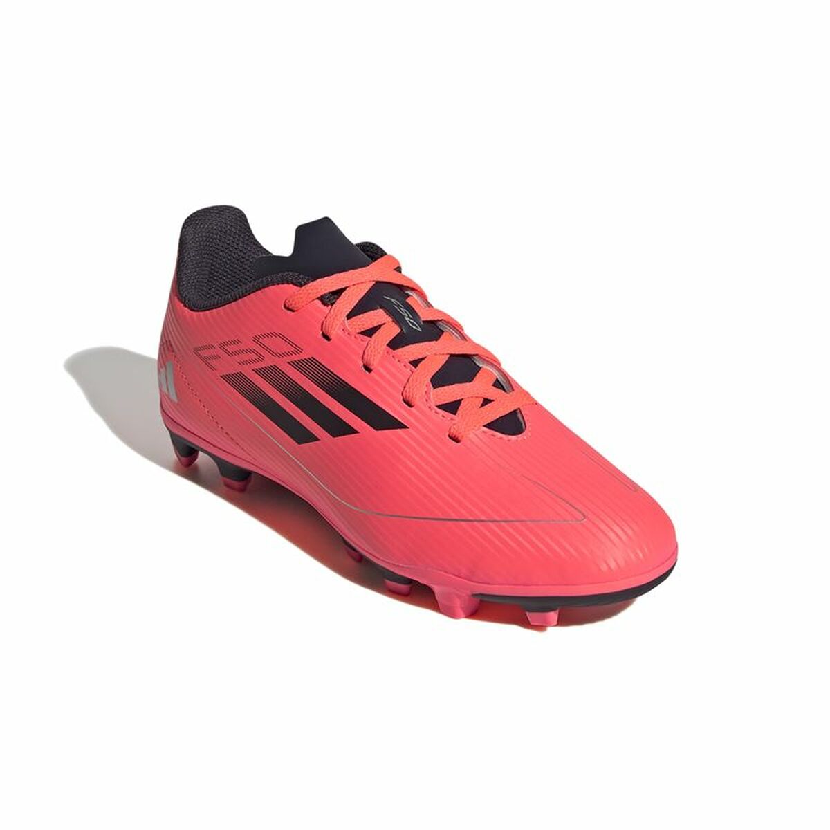 Childrens Football Boots Adidas F50 Club FxG Pink Crimson Red