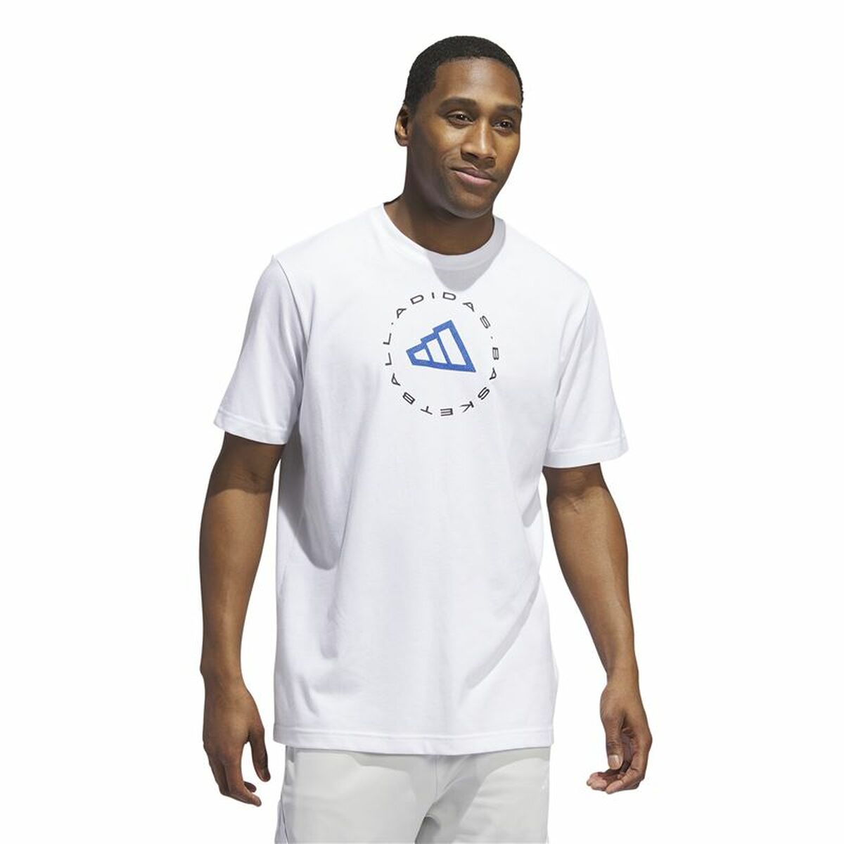 Adidas Hoops Emblem Graphic Basketball Shirt – Men’s | Lightweight, Sporty & Street-Ready - Never Give Up Fit & Healthy