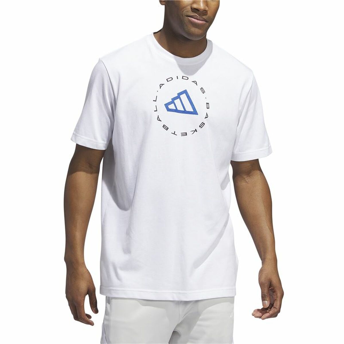 Adidas Hoops Emblem Graphic Basketball Shirt – Men’s | Lightweight, Sporty & Street-Ready - Never Give Up Fit & Healthy