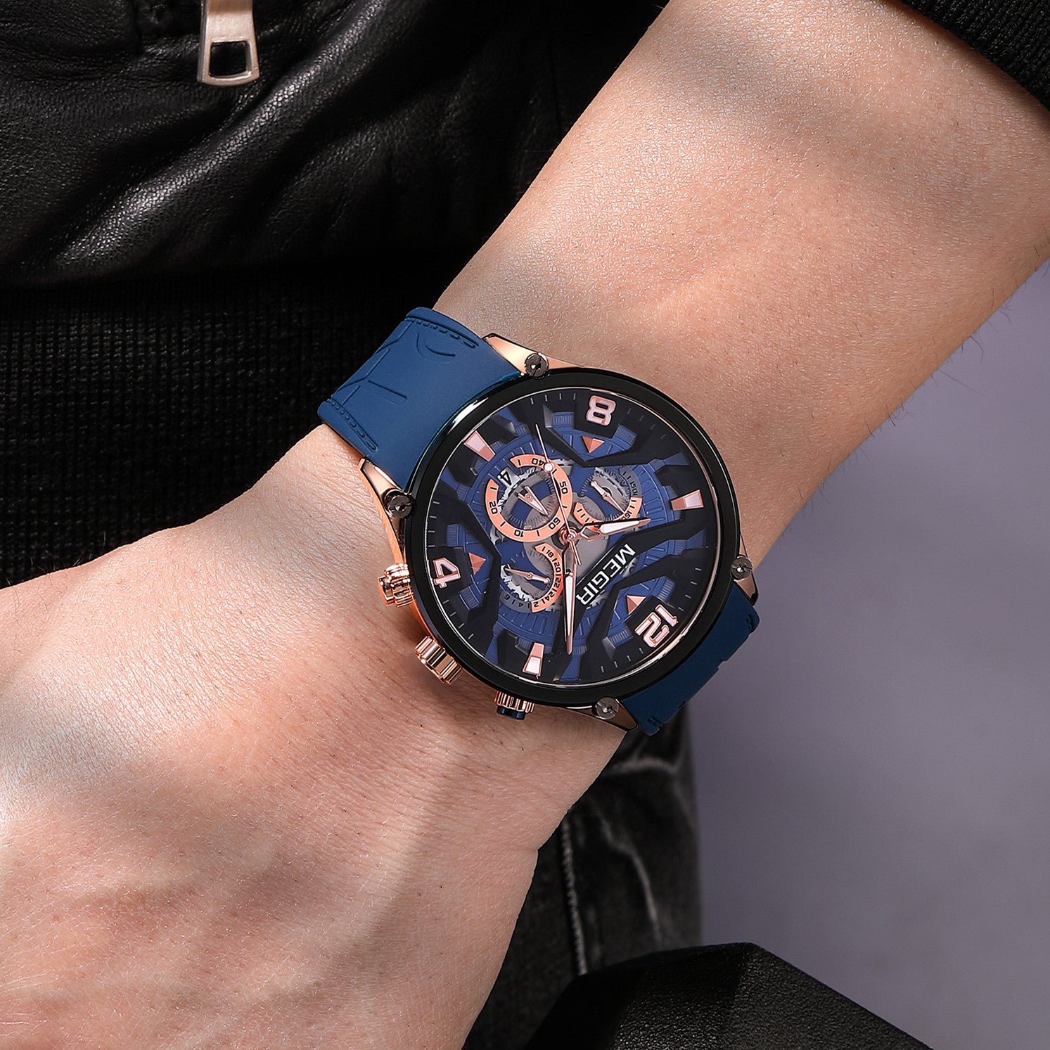 Quartz Sports Watch – Rugged Design, 3ATM Water Resistance & Comfortable Silicone Band - Never Give Up Fit & Healthy