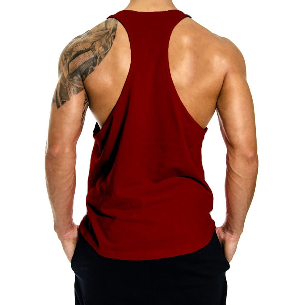 Men's Gym Tank Tops Y-Back Workout Muscle Tee Sleeveless Fitness Bodybuilding Tank - Never Give Up Fit & Healthy