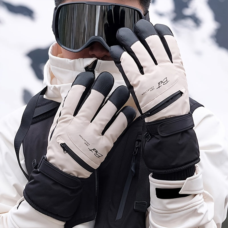 Men's Winter Touchscreen Ski Gloves - Never Give Up Fit & Healthy