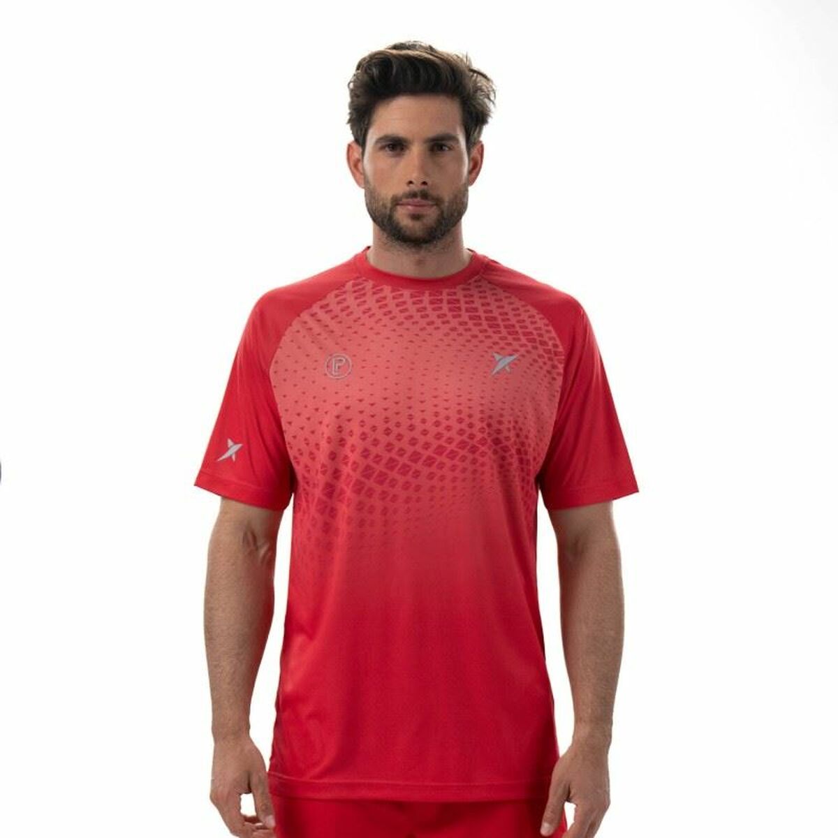 Men’s Short Sleeve T-Shirt Drop Shot Benara Orange Padel - Never Give Up Fit & Healthy