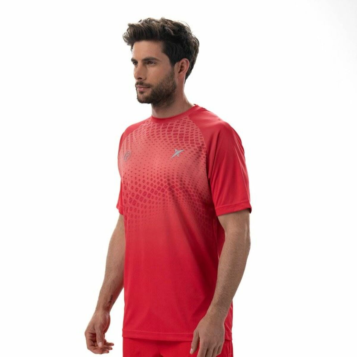 Men’s Short Sleeve T-Shirt Drop Shot Benara Orange Padel - Never Give Up Fit & Healthy