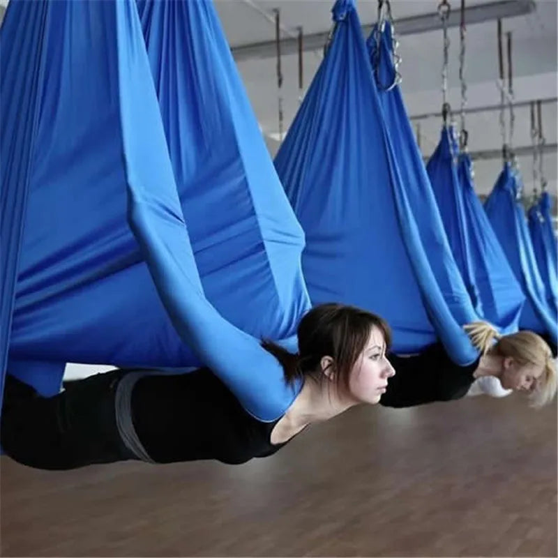 NNEOBA Elastic Aerial Yoga Hammock – Deep Stretch, Stress Relief & Full-Body Support - Never Give Up Fit & Healthy