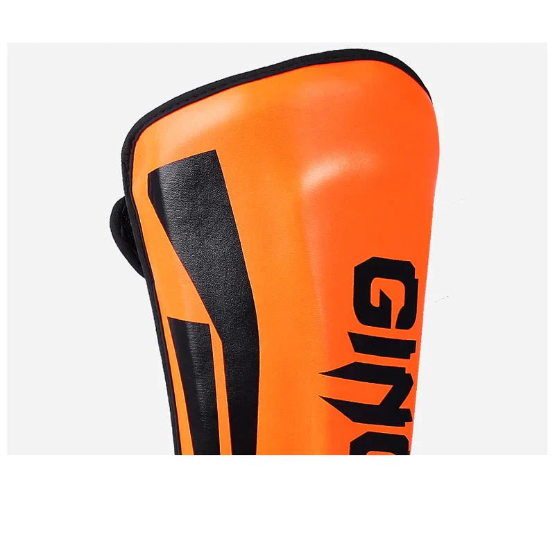 Mixed Martial Arts Shin Guards Protection Pads Orange - Never Give Up Fit & Healthy