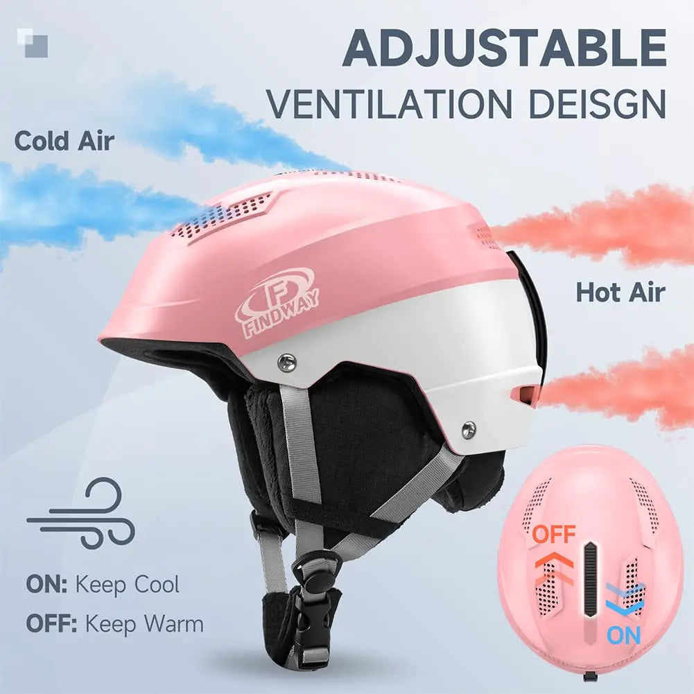 Ski Helmet Goggle Compatible Snowboard Helmet - Never Give Up Fit & Healthy