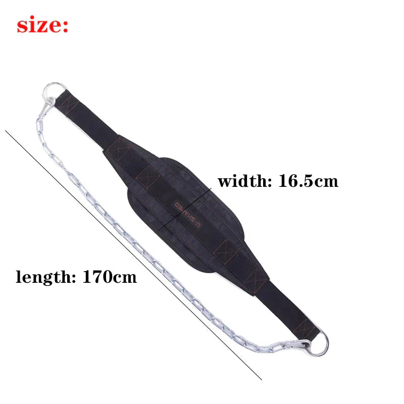 NNEOBA Thick Neoprene Weight Lifting Belt with Chain