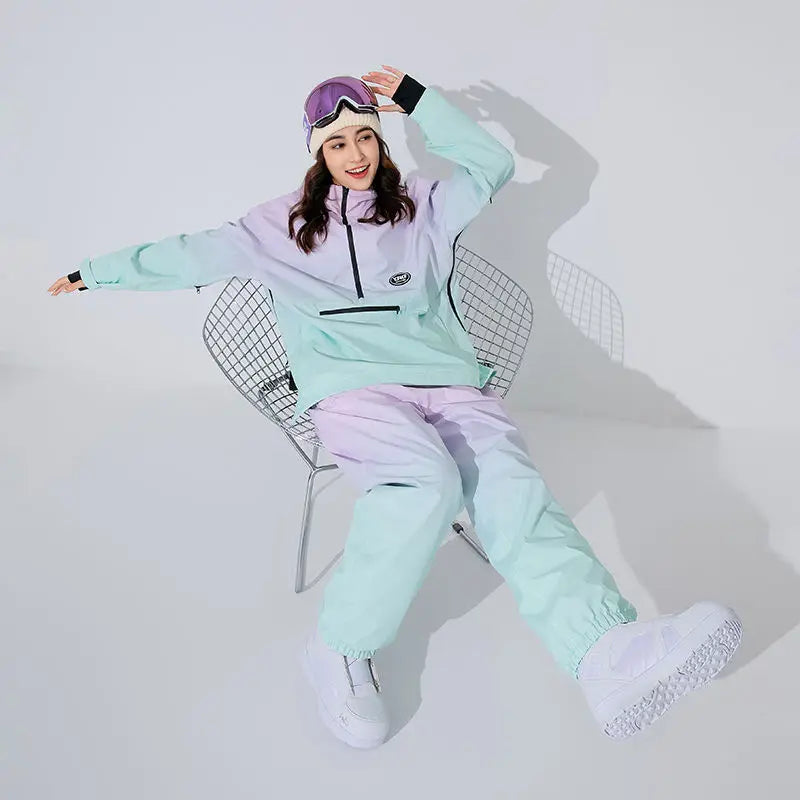 Waterproof Gradient Ski Suit – Warm Snowboard Suit - Never Give Up Fit & Healthy