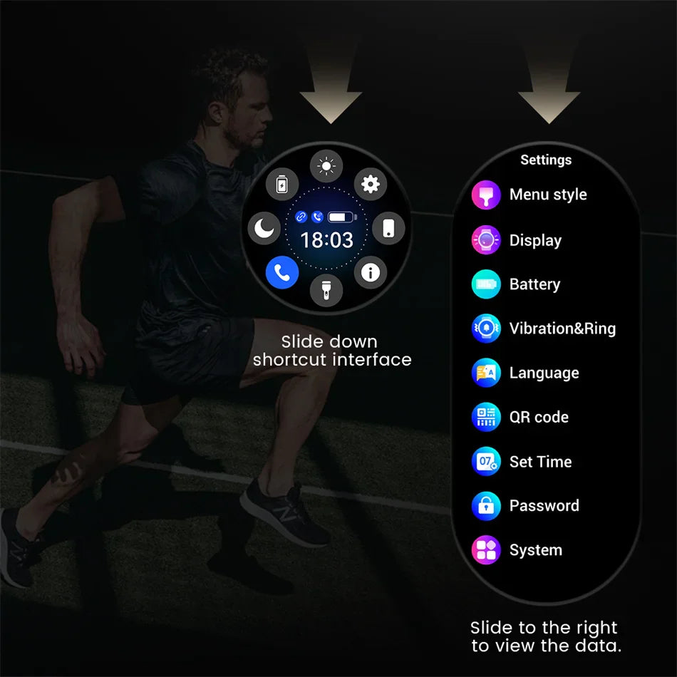 NNEOBA Fitness Sports Smartwatch Silver - Never Give Up Fit & Healthy