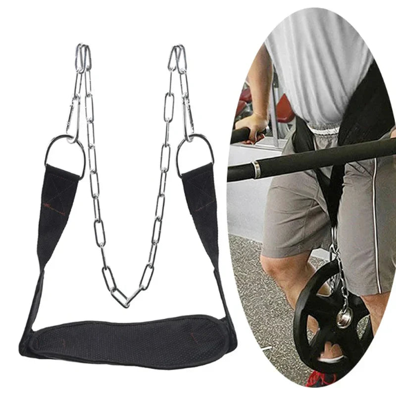 NNEOBA Thick Neoprene Weight Lifting Belt with Chain