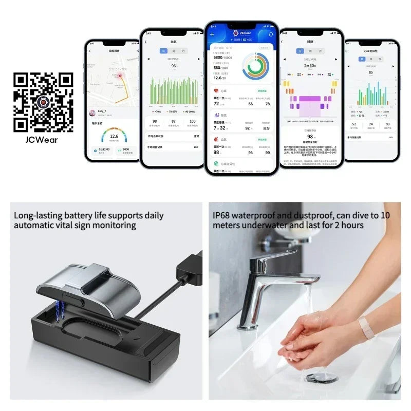 NNEOBA Smart Bracelet with 24/7 Heart Rate Rose Gold