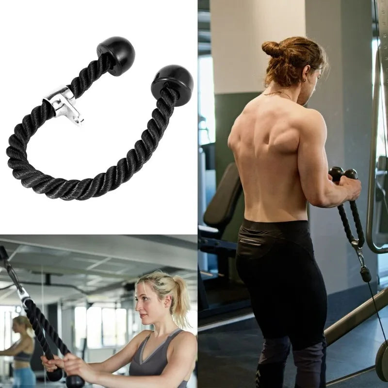 Triceps Rope Pull Down Device for Gym - Never Give Up Fit & Healthy