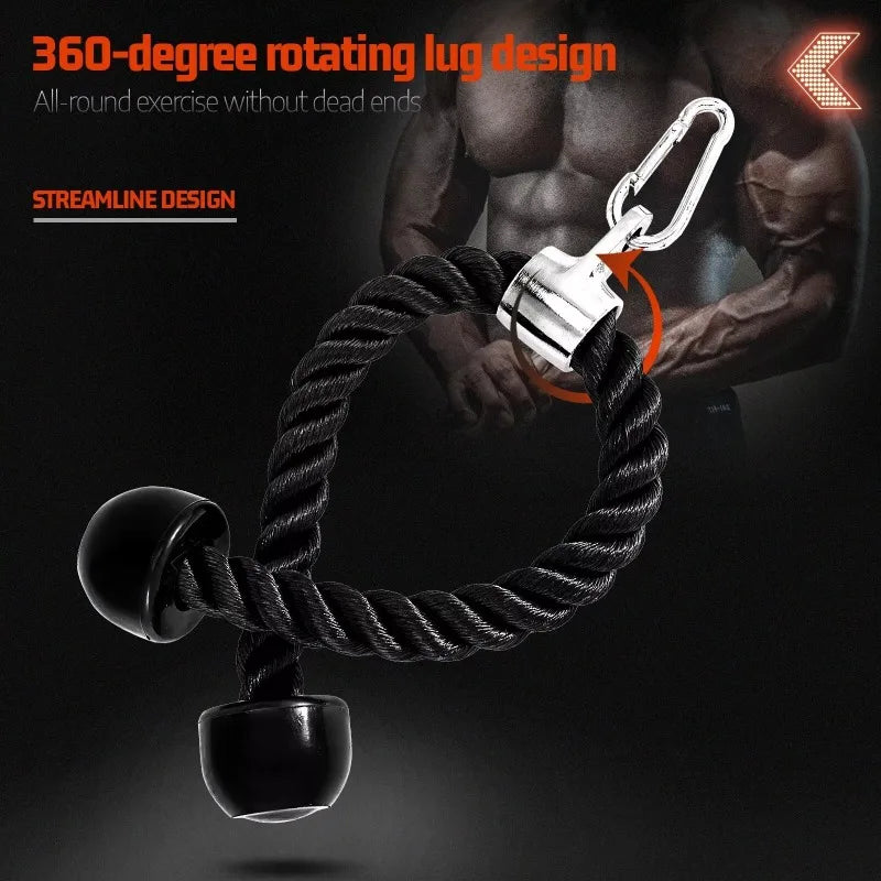 Triceps Rope Pull Down Device for Gym - Never Give Up Fit & Healthy