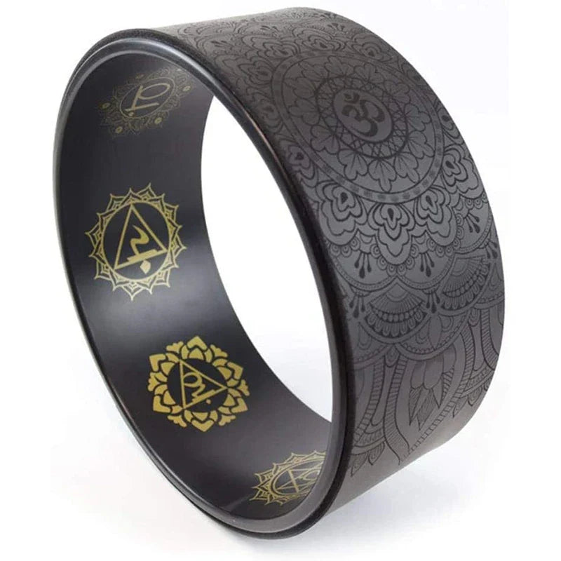 NNEOBA Mandala Yoga Wheel – Deep Stretch, Back Relief & Flexibility Enhancer - Never Give Up Fit & Healthy