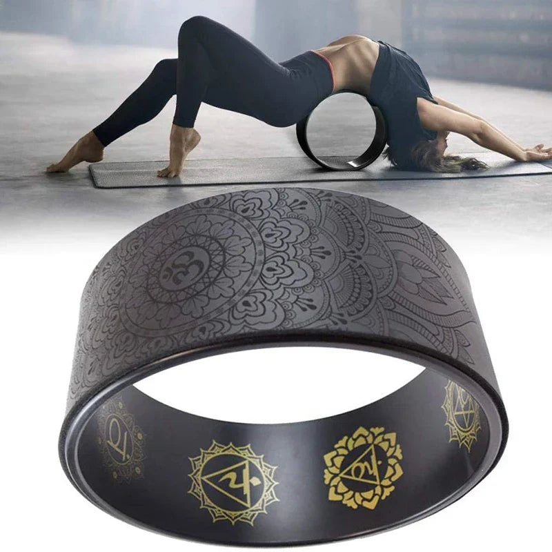 NNEOBA Mandala Yoga Wheel – Deep Stretch, Back Relief & Flexibility Enhancer - Never Give Up Fit & Healthy