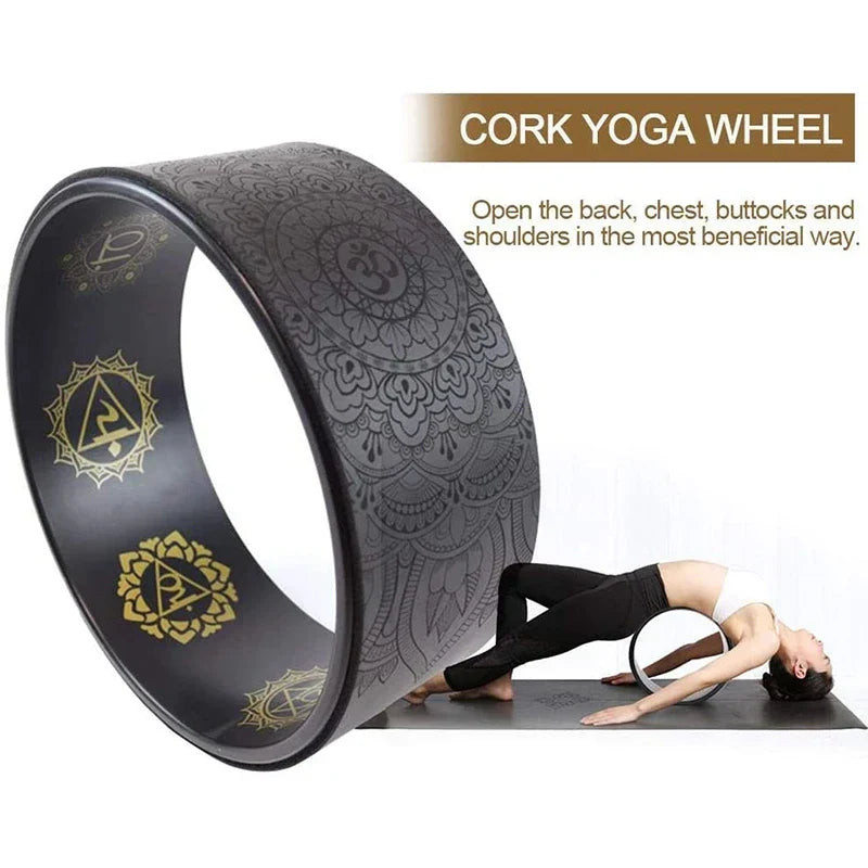 NNEOBA Mandala Yoga Wheel – Deep Stretch, Back Relief & Flexibility Enhancer - Never Give Up Fit & Healthy