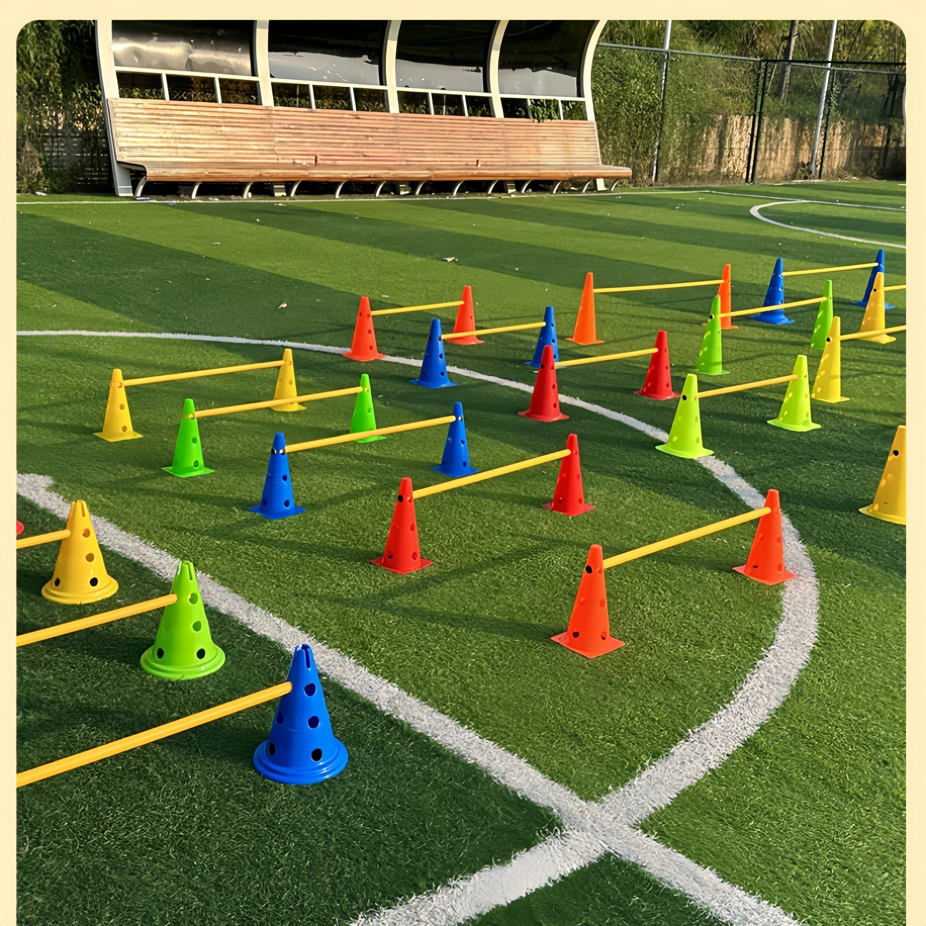 NNETM 9-Piece Adjustable Agility Kit – Boost Speed, Footwork & Coordination for Youth Athletes - Never Give Up Fit & Healthy