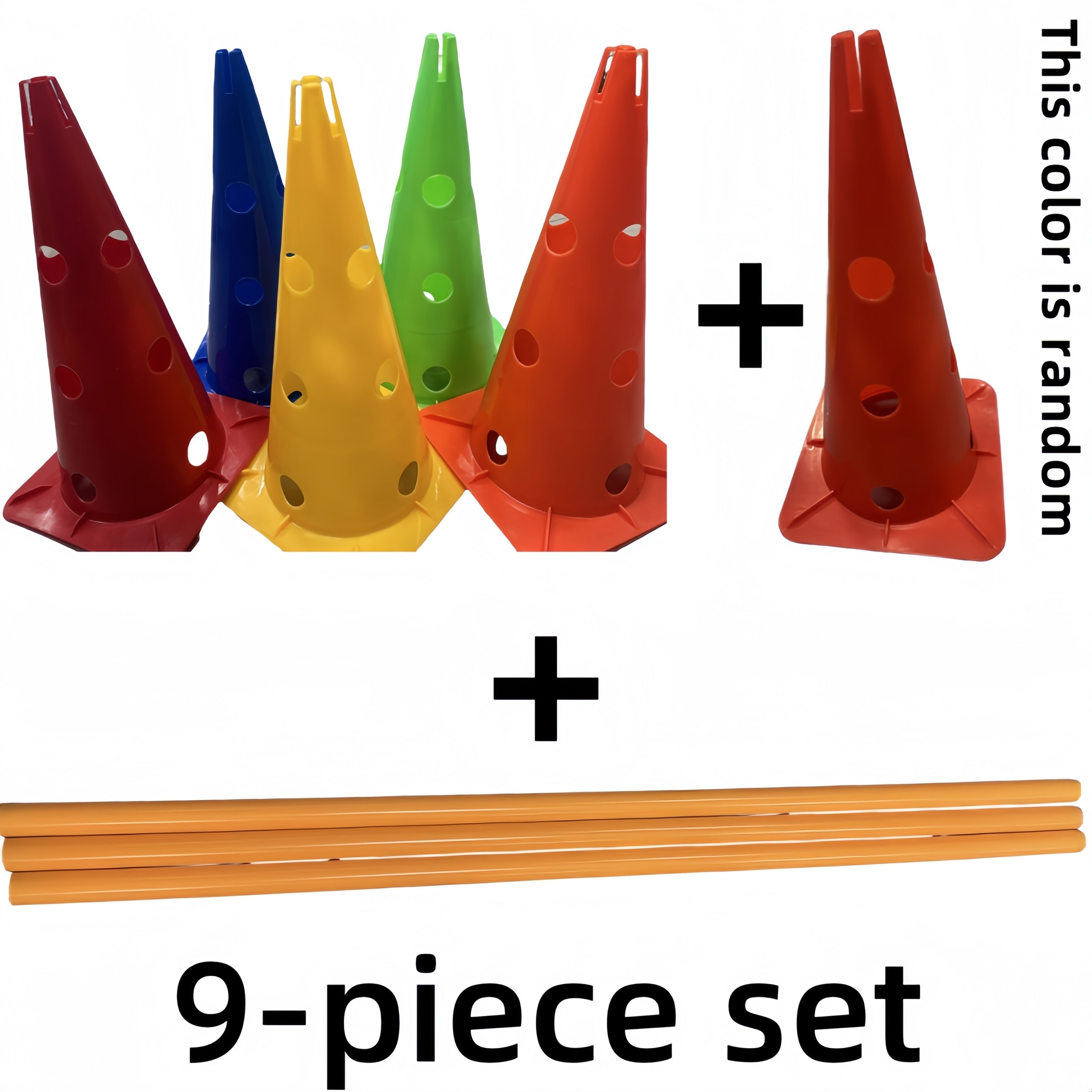 NNETM 9-Piece Adjustable Agility Kit – Boost Speed, Footwork & Coordination for Youth Athletes - Never Give Up Fit & Healthy