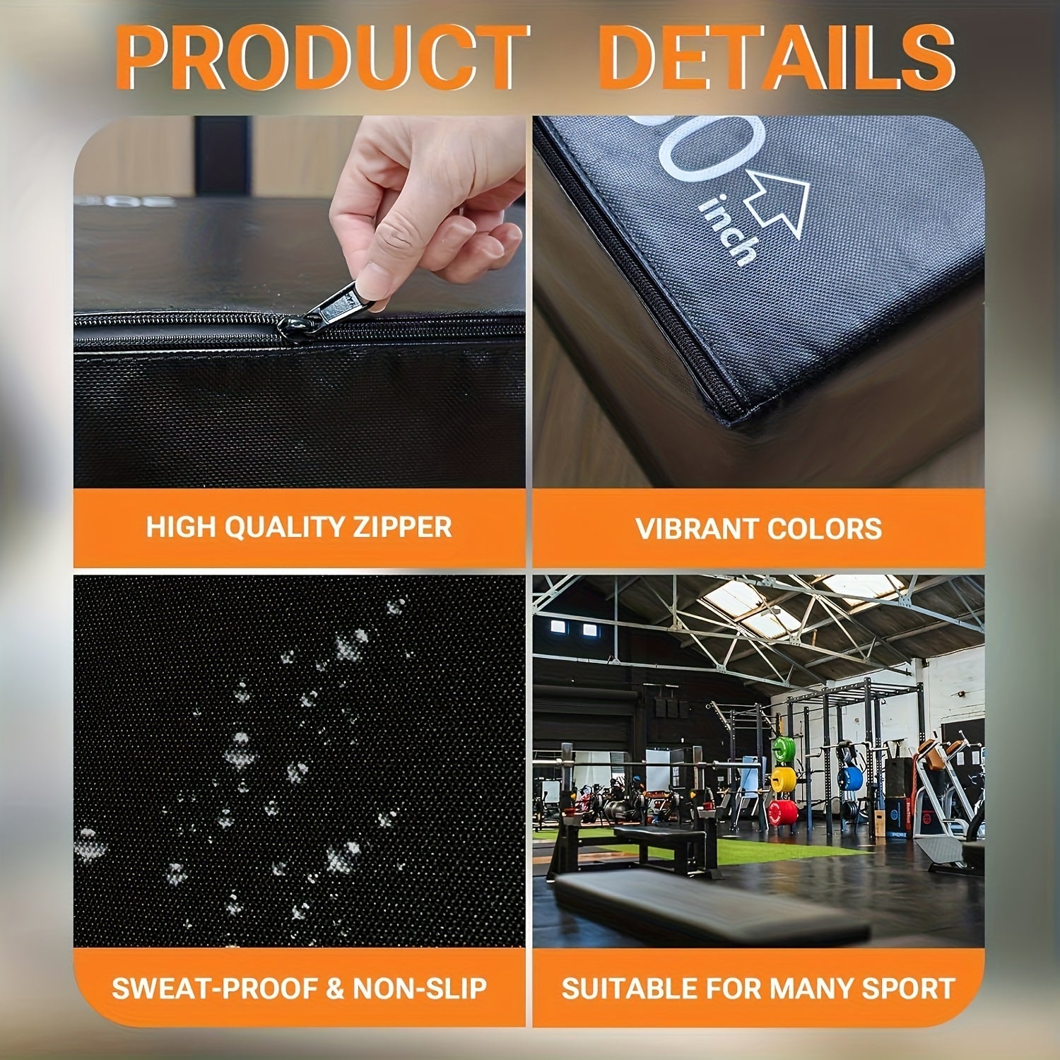 3-in-1 PVC Fitness Jump Box Training Platform - Never Give Up Fit & Healthy