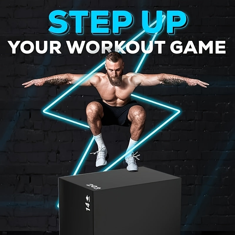 3-in-1 PVC Fitness Jump Box Training Platform - Never Give Up Fit & Healthy