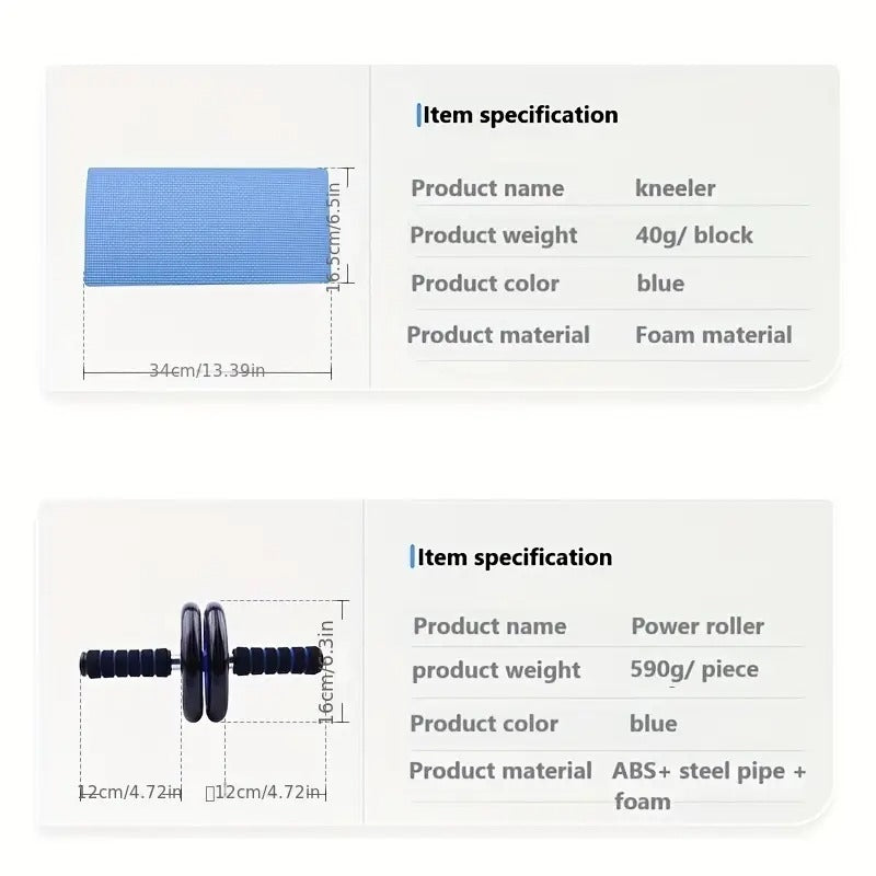 Abdominal Fitness Wheel Set Home Training (12pcs) - Never Give Up Fit & Healthy