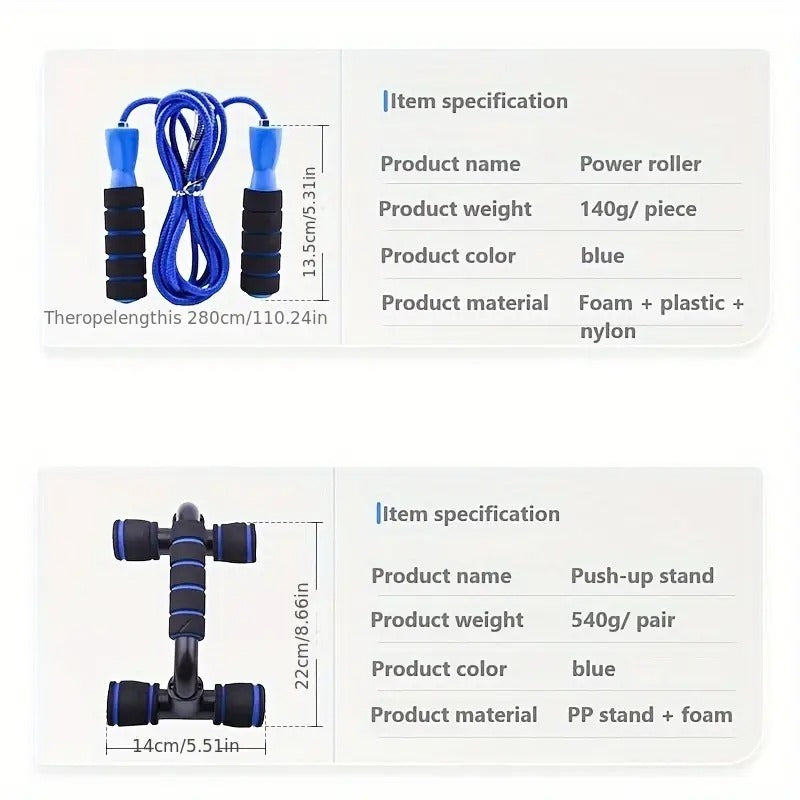 Abdominal Fitness Wheel Set Home Training (12pcs) - Never Give Up Fit & Healthy