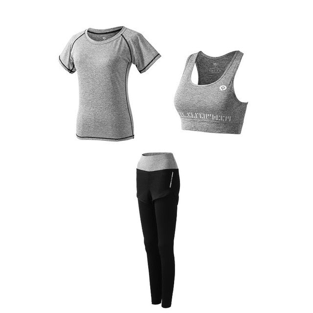 5-Piece Women's Yoga & Fitness Set – Quick-Dry, Compressed & Built for Performance - Never Give Up Fit & Healthy